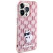 Karl Lagerfeld KLHCP15XHNCMKLP Monogram Choupette iPhone 15 Pro Max 6.7", hátlap, tok, rózsaszín