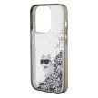 Karl Lagerfeld Liquid Glitter Choupette iPhone 15 Pro Max 6,7" KLHCP15XLKCNSK hátlap, tok, átlátszó