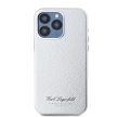 Karl Lagerfeld iPhone 15 Pro Max Grained PU Hotel RSG KLHCP15XPGWCMKHG hátlap, tok, ezüst