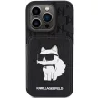 Karl Lagerfeld Saffiano Cardslots and Stand Monogram Choupette iPhone 15 Pro Max 6,7" KLHCP15XSAKCNSCK, hátlap, tok, fekete