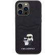 Karl Lagerfeld KLHCP15XSAPKCNPK Saffiano Cardslot KC Metal Pin iPhone 15 Pro Max 6.7", hátlap, tok, fekete