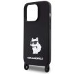 Karl Lagerfeld KLHCP15XSCBSCNK Crossbody Silicone Choupette iPhone 15 Pro Max 6.7" hátlap, tok, fekete