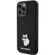Karl Lagerfeld iPhone 15 Pro Max Silicone Choupette Metal Pin (KLHCP15XSMHCNPK) hátlap, tok, fekete