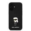Karl Lagerfeld iPhone 16 Fixed Glitter Metal Ikonik (KLHCP16SGKNPSK) hátlap, tok, fekete