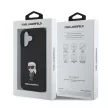 Karl Lagerfeld iPhone 16 Fixed Glitter Metal Ikonik (KLHCP16SGKNPSK) hátlap, tok, fekete