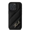 Karl Lagerfeld KLHCP16XPQDSMGK Quilted Signature iPhone 16 Pro Max 6.9" hátlap, tok, fekete