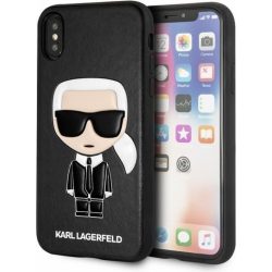 Karl Lagerfeld iPhone X/Xs Ikonik Karl hátlap, tok, fekete