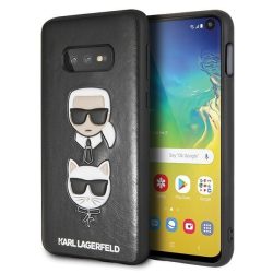   Karl Lagerfeld Samsung Galaxy S10e Karl and Choupette (KLHCS10LKICKCSBK) hátlap, tok, fekete