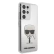 Karl Lagerfeld Samsung Galaxy S21 Ultra Karl Head (KLHCS21LKTR) hátlap, tok mintás, átlátszó