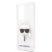 Karl Lagerfeld Samsung Galaxy S21 Ultra Karl Head (KLHCS21LKTR) hátlap, tok mintás, átlátszó