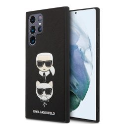   Karl Lagerfeld Samsung Galaxy S22 Ultra 3D Rubber Heads hátlap, tok, fekete
