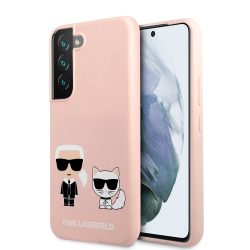   Karl Lagerfeld Samsung Galaxy S22 Plus Karl & Choupette Silicone (KLHCS22MSSKCI) hátlap, tok, rózsaszín