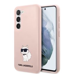   Karl Lagerfeld Samsung Galaxy S23 Silicone Choupette (KLHCS23SSNCHBCP) hátlap, tok, rózsaszín