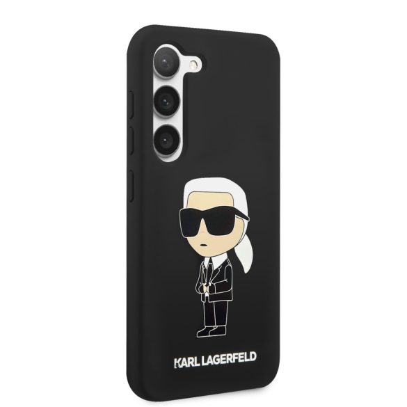 Karl Lagerfeld Liquid Silicone Ikonik NFT Case Samsung Galaxy S23 (KLHCS23SSNIKBCK) hátlap, tok, fekete