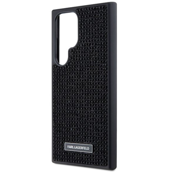 Karl Lagerfeld Samsung Galaxy S24 Ultra Rhinestone Metal Logo (KLHCS24LHDSPRK) hátlap, tok, fekete