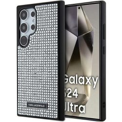   Karl Lagerfeld Samsung Galaxy S24 Ultra Rhinestone Metal Logo (KLHCS24LHDSPRS) hátlap, tok, ezüst