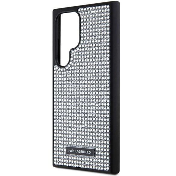 Karl Lagerfeld Samsung Galaxy S24 Ultra Rhinestone Metal Logo (KLHCS24LHDSPRS) hátlap, tok, ezüst