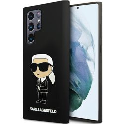   Karl Lagerfeld Samsung Galaxy S24 Ultra Silicone Ikonik (KLHCS24LSNIKBCK) hátlap, tok, fekete