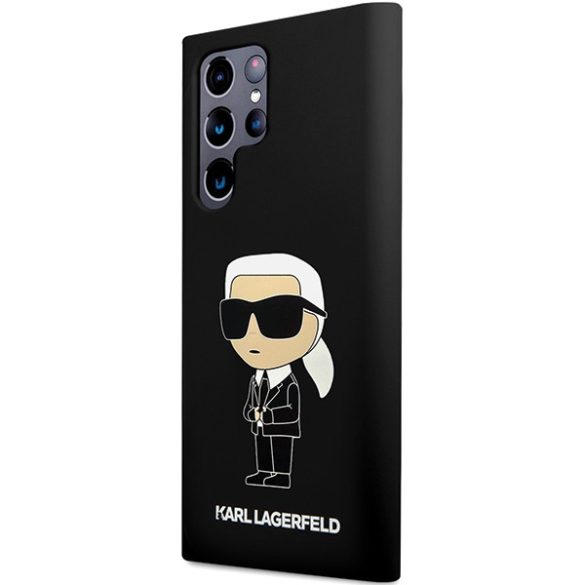 Karl Lagerfeld Samsung Galaxy S24 Ultra Silicone Ikonik (KLHCS24LSNIKBCK) hátlap, tok, fekete
