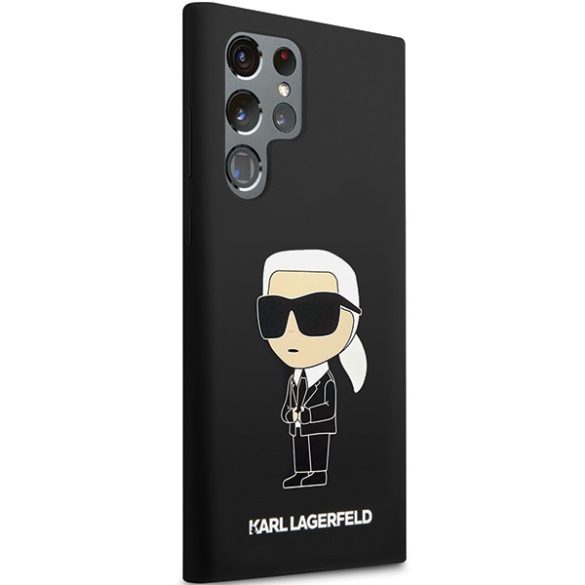 Karl Lagerfeld Samsung Galaxy S24 Ultra Silicone Ikonik (KLHCS24LSNIKBCK) hátlap, tok, fekete
