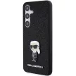 Karl Lagerfeld Fixed Glitter Ikonik Logo Metal Pin Samsung Galaxy S24 Plus KLHCS24MGKNPSK tok, fekete