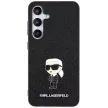 Karl Lagerfeld Fixed Glitter Ikonik Logo Metal Pin Samsung Galaxy S24 Plus KLHCS24MGKNPSK tok, fekete