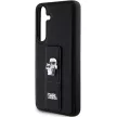 Karl Lagerfeld KLHCS24MGSAKCPK Samsung Galaxy S24 Plus (GRIPSTAND SAFFIANO KC PINS) tok, fekete