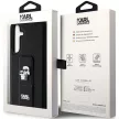 Karl Lagerfeld KLHCS24MGSAKCPK Samsung Galaxy S24 Plus (GRIPSTAND SAFFIANO KC PINS) tok, fekete
