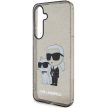 Karl Lagerfeld KLHCS24MHNKCTGK Samsung Galaxy S24 Plus (Glitter Karl&Choupette) tok, fekete