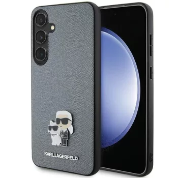   Karl Lagerfeld KLHCS24MPSAKCMPG Samsung Galaxy S24 Plus (PU Saffiano Karl and Choupette) tok, szürke