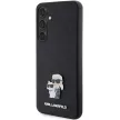 Karl Lagerfeld KLHCS24MPSAKCMPK Saffiano Karl & Choupette Metal Pin Samsung Galaxy S24 Plus hátlap, tok, fekete