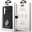 Karl Lagerfeld KLHCS24MPSAKCMPK Saffiano Karl & Choupette Metal Pin Samsung Galaxy S24 Plus hátlap, tok, fekete