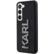 Karl Lagerfeld KLHCS24S3DMBKCK 3D Rubber Glitter Logo Samsung Galaxy S24 , hátlap, tok, fekete