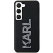 Karl Lagerfeld KLHCS24S3DMBKCK 3D Rubber Glitter Logo Samsung Galaxy S24 , hátlap, tok, fekete