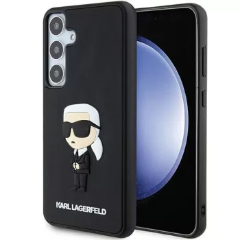   Karl Lagerfeld KLHCS24S3DRKINK Samsung Galaxy S24 (3D Rubber Ikonik) tok, fekete
