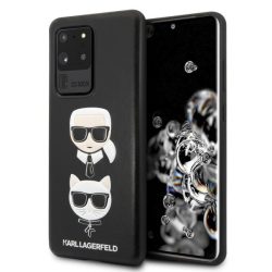   Karl Lagerfeld Samsung Galaxy S20 Ultra Karl and Choupette hátlap, tok, fekete