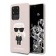 Karl Lagerfeld Samsung Galaxy S20 Ultra Silicone Karl Iconic Full Body szilikon (KLHCS69SLFKPI) hátlap, tok, rózsaszín