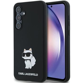   Karl Lagerfeld KLHCSA55SMHCNPK Silicone Choupette Samsung Galaxy A55, A556, hátlap, tok, fekete
