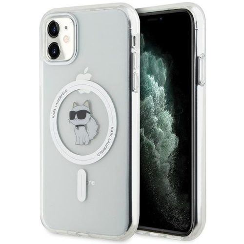 Karl Lagerfeld KLHMN61HFCCNOT IML Choupette MagSafe iPhone 11 /Xr hátlap, tok, átlátszó