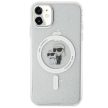 Karl Lagerfeld KLHMN61HGKCNOT Karl&Choupette Glitter MagSafe iPhone 11/Xr, hátlap, tok, átlátszó