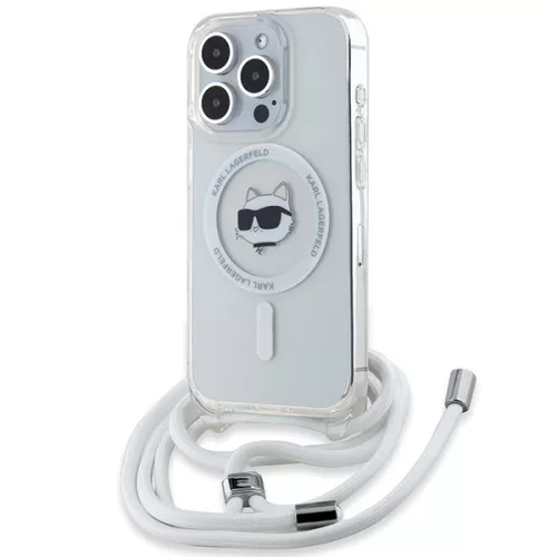 Karl Lagerfeld KLHMP13XHCCHNT IML Choupette Head & Cord Magsafe iPhone 13 Pro Max 6.7" hátlap, tok, átlátszó