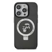 Karl Lagerfeld Ring Stand Karl&Choupette MagSafe case for iPhone 13 Pro Max tok, fekete