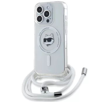   Karl Lagerfeld KLHMP14LHCCHNT IML Choupette Head & Cord Magsafe iPhone 14 Pro 6.1" hátlap, tok, átlátszó