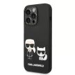 Karl Lagerfeld KLHMP14LSSKCK Silicone Karl & Choupette MagSafe iPhone 14 Pro 6.1 "hátlap, tok, fekete