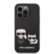 Karl Lagerfeld KLHMP14LSSKCK Silicone Karl & Choupette MagSafe iPhone 14 Pro 6.1 "hátlap, tok, fekete