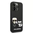 Karl Lagerfeld KLHMP14LSSKCK Silicone Karl & Choupette MagSafe iPhone 14 Pro 6.1 "hátlap, tok, fekete