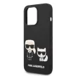 Karl Lagerfeld KLHMP14LSSKCK Silicone Karl & Choupette MagSafe iPhone 14 Pro 6.1 "hátlap, tok, fekete