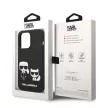 Karl Lagerfeld KLHMP14LSSKCK Silicone Karl & Choupette MagSafe iPhone 14 Pro 6.1 "hátlap, tok, fekete