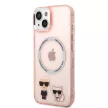Karl Lagerfeld iPhone 14 Plus MagSafe Karl and Choupette (KLHMP14MHKCP) hátlap, tok, rózsaszín