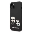 Karl Lagerfeld KLHMP14MSSKCK Liquid Silicone Karl & Choupette Magsafe iPhone 14 Plus/15 Plus 6,7" hátlap, tok, fekete